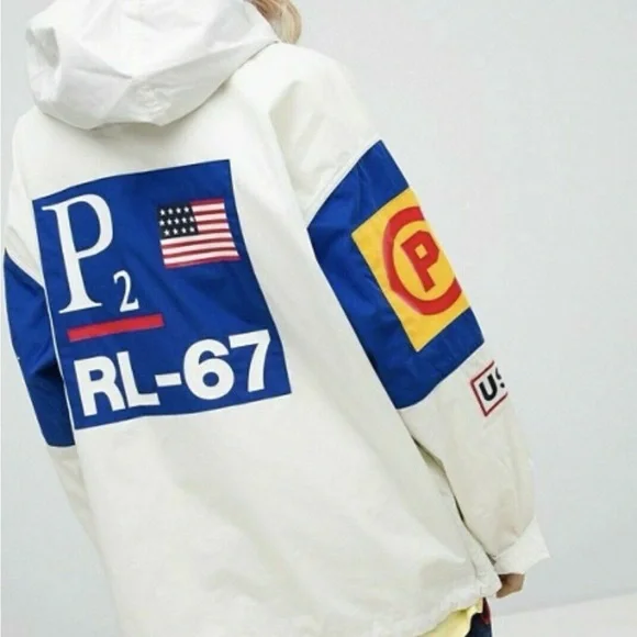 Polo by Ralph Lauren White and Blue Jacket